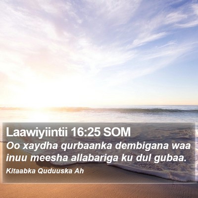Laawiyiintii 16:25 SOM Bible Verse Image