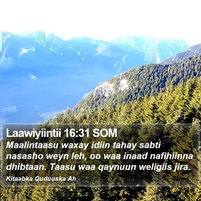 Laawiyiintii 16:31 SOM Bible Verse Image