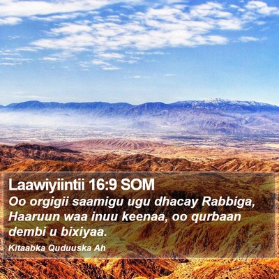 Laawiyiintii 16:9 SOM Bible Verse Image