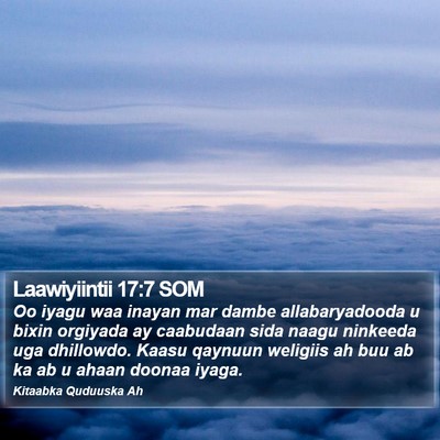 Laawiyiintii 17:7 SOM Bible Verse Image