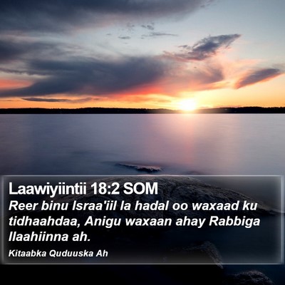 Laawiyiintii 18:2 SOM Bible Verse Image