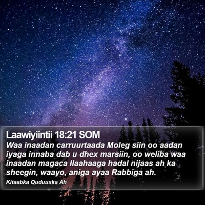 Laawiyiintii 18:21 SOM Bible Verse Image
