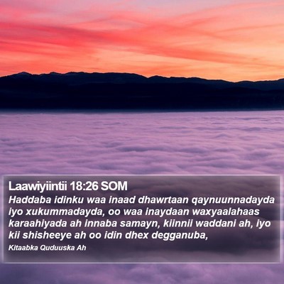 Laawiyiintii 18:26 SOM Bible Verse Image