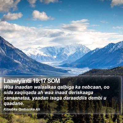 Laawiyiintii 19:17 SOM Bible Verse Image