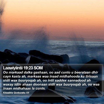 Laawiyiintii 19:23 SOM Bible Verse Image