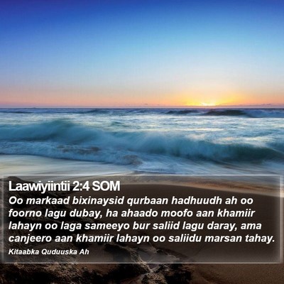 Laawiyiintii 2:4 SOM Bible Verse Image