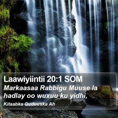 Laawiyiintii 20:1 SOM Bible Verse Image