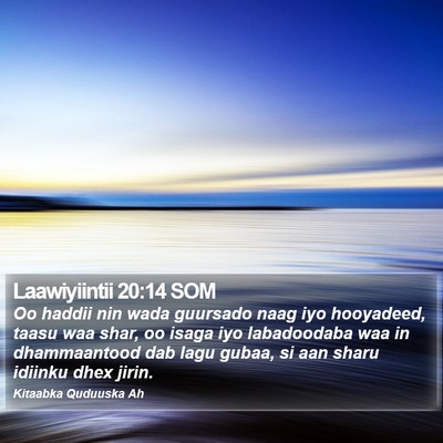 Laawiyiintii 20:14 SOM Bible Verse Image