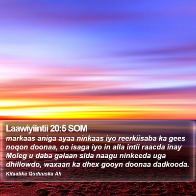 Laawiyiintii 20:5 SOM Bible Verse Image