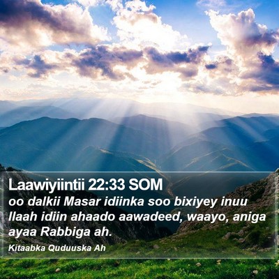 Laawiyiintii 22:33 SOM Bible Verse Image