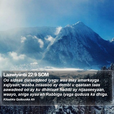 Laawiyiintii 22:9 SOM Bible Verse Image