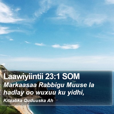 Laawiyiintii 23:1 SOM Bible Verse Image