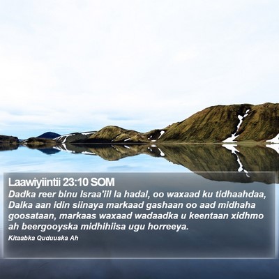Laawiyiintii 23:10 SOM Bible Verse Image