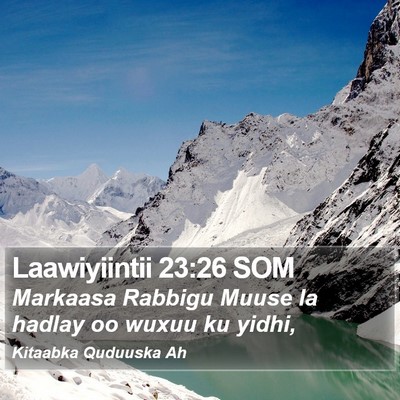 Laawiyiintii 23:26 SOM Bible Verse Image