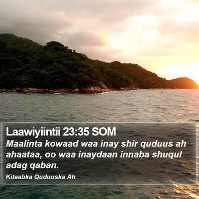 Laawiyiintii 23:35 SOM Bible Verse Image