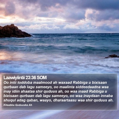 Laawiyiintii 23:36 SOM Bible Verse Image