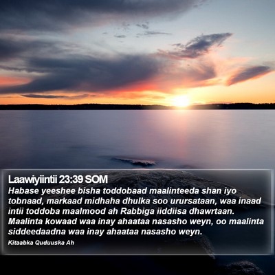 Laawiyiintii 23:39 SOM Bible Verse Image