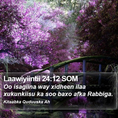 Laawiyiintii 24:12 SOM Bible Verse Image