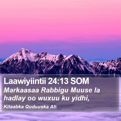 Laawiyiintii 24:13 SOM Bible Verse Image