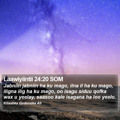 Laawiyiintii 24:20 SOM Bible Verse Image