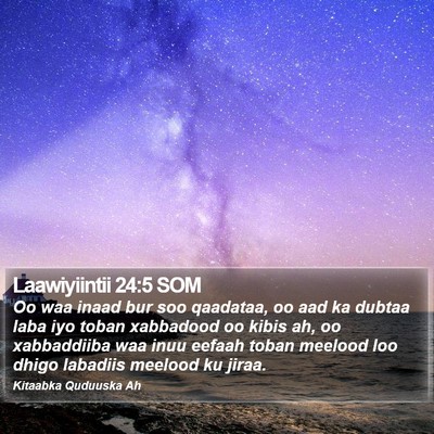 Laawiyiintii 24:5 SOM Bible Verse Image