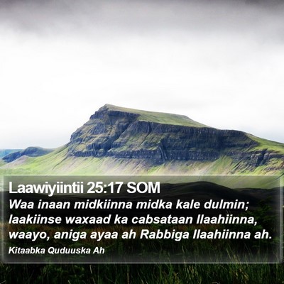 Laawiyiintii 25:17 SOM Bible Verse Image