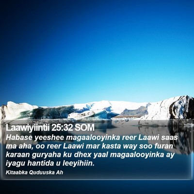 Laawiyiintii 25:32 SOM Bible Verse Image