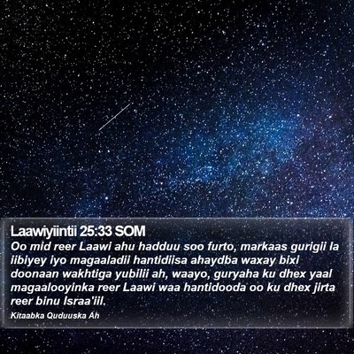 Laawiyiintii 25:33 SOM Bible Verse Image