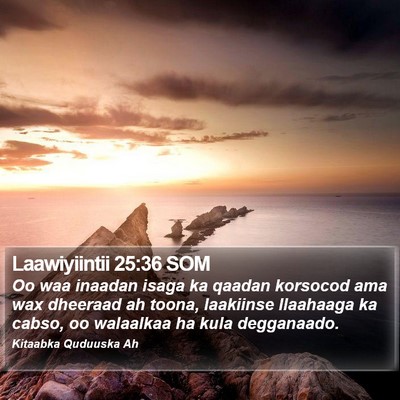 Laawiyiintii 25:36 SOM Bible Verse Image