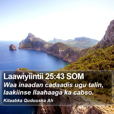 Laawiyiintii 25:43 SOM Bible Verse Image