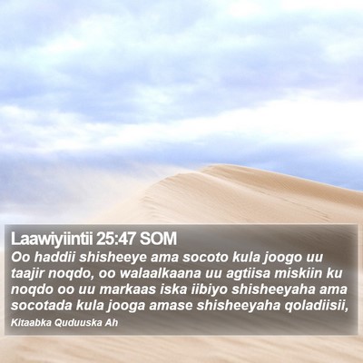 Laawiyiintii 25:47 SOM Bible Verse Image