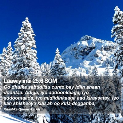 Laawiyiintii 25:6 SOM Bible Verse Image