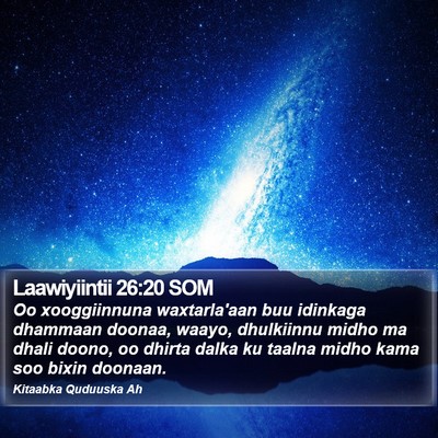 Laawiyiintii 26:20 SOM Bible Verse Image