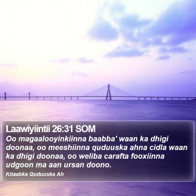 Laawiyiintii 26:31 SOM Bible Verse Image