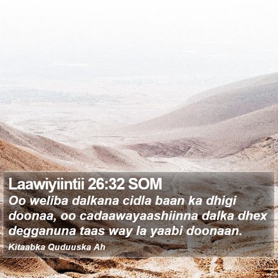 Laawiyiintii 26:32 SOM Bible Verse Image