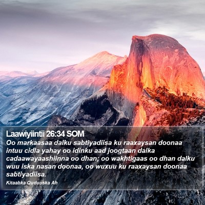 Laawiyiintii 26:34 SOM Bible Verse Image