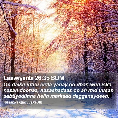 Laawiyiintii 26:35 SOM Bible Verse Image