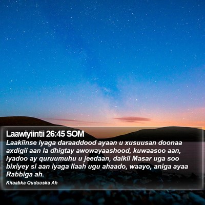 Laawiyiintii 26:45 SOM Bible Verse Image