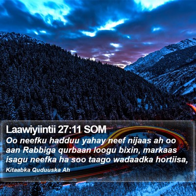 Laawiyiintii 27:11 SOM Bible Verse Image