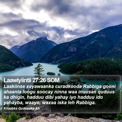 Laawiyiintii 27:26 SOM Bible Verse Image