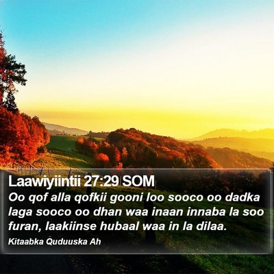 Laawiyiintii 27:29 SOM Bible Verse Image
