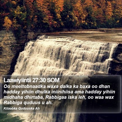 Laawiyiintii 27:30 SOM Bible Verse Image