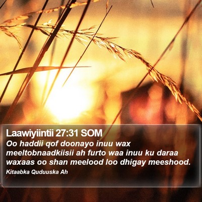 Laawiyiintii 27:31 SOM Bible Verse Image