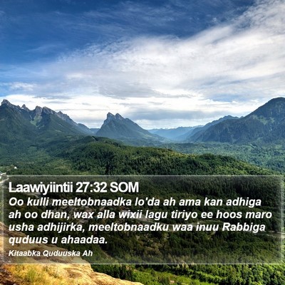 Laawiyiintii 27:32 SOM Bible Verse Image