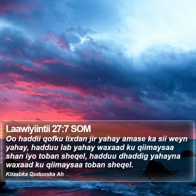 Laawiyiintii 27:7 SOM Bible Verse Image