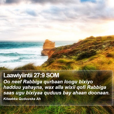 Laawiyiintii 27:9 SOM Bible Verse Image