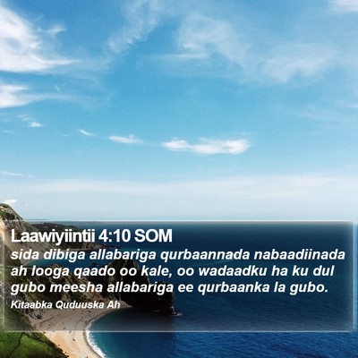 Laawiyiintii 4:10 SOM Bible Verse Image