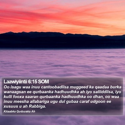 Laawiyiintii 6:15 SOM Bible Verse Image