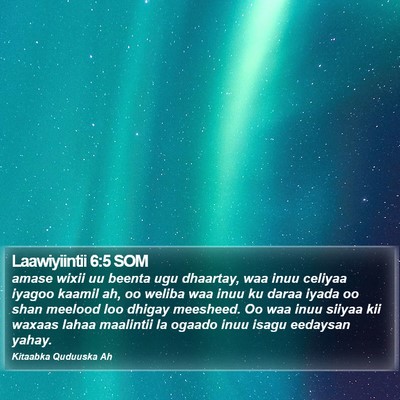 Laawiyiintii 6:5 SOM Bible Verse Image
