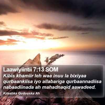 Laawiyiintii 7:13 SOM Bible Verse Image